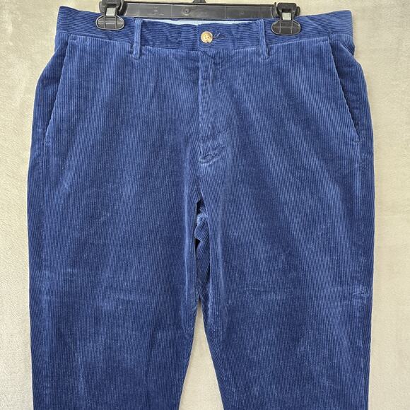 NWT Polo Ralph Lauren Men's Pants 32 x 30 Navy Blue Corduroy Stretch Classic Fit - Picture 2 of 14